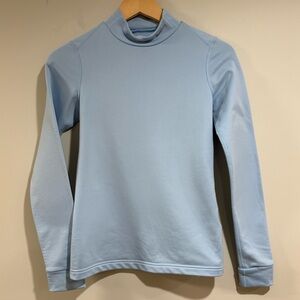 Nike Fit Dry fleece lined, dry fit outer layer long sleeve base layer Blue Small